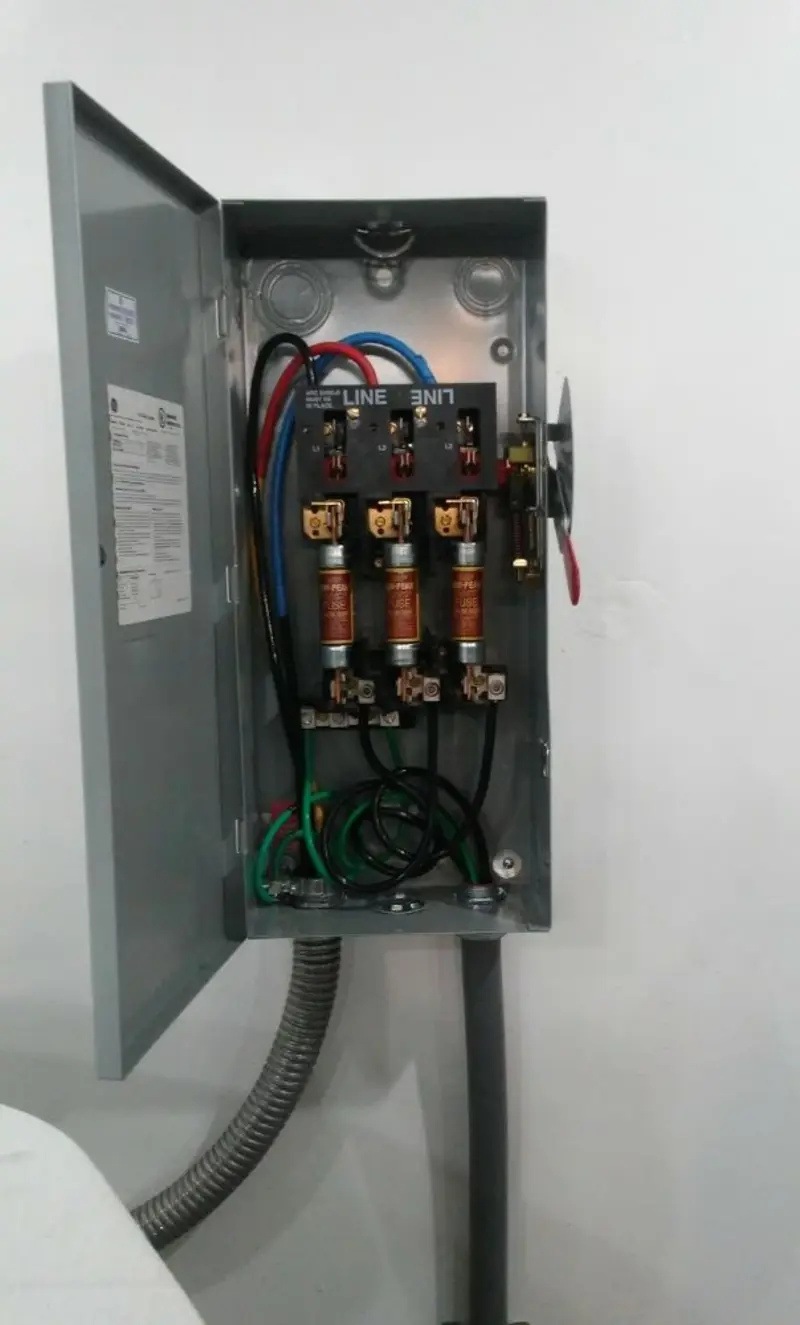 Three-phase disconnect switch installed for Electrical Wiring & Rewiring in Auburn